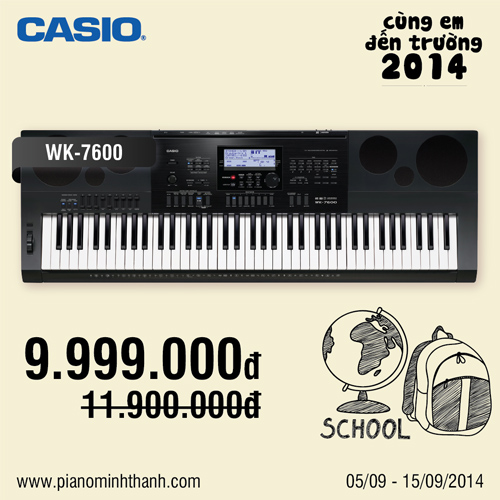 khuyen mai organ Casio WK7600